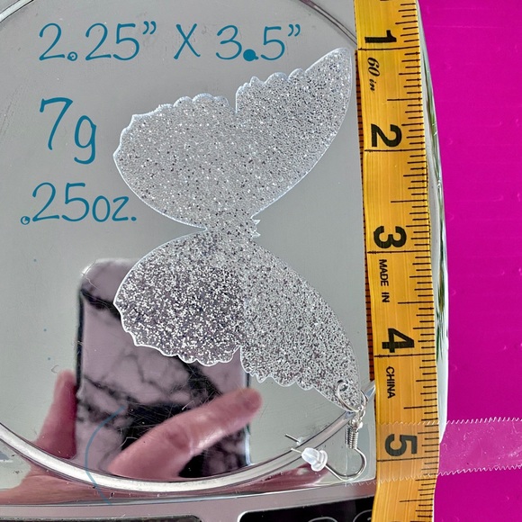 EARRINGS "SPARKLE BUTTERFLY" - Picture 4 of 5